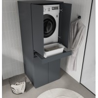 Orka Neve Kapaklı Çamaşır Ve Kurutma Makinası Dolabı BANYO DOLAPLARI